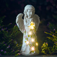 1 x RAW Customer Returns Yeomoo Fairy Angel Figure Garden Decoration Solar Garden Figures for Outdoor Use with 6 LED Solar Lights, Waterproof Garden Decoration Made of Resin Gifts for Outdoor Home, Yard, Patio, Porch 24.5cm - RRP €34.99