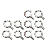 1 x RAW Customer Returns 10 pieces eyebolts M8 stainless steel eyebolts, rust-proof eyebolts ring eye screw, ring round eye screw eye bolt, 304 stainless steel - RRP €11.09