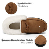 1 x RAW Customer Returns Mishansha Winter Slippers Women Warm Slippers Memory Foam Slippers Women Cozy Cotton Slippers Non-Slip Slippers Brown Size 43 - RRP €20.99