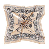 1 x Brand New DAMILY Women s Paisley Pattern Bandana Scarf Large Satin Silk Scarf Hair Head 90 90. Beige  - RRP €27.6