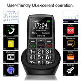 1 x RAW Customer Returns artfone 4G Volte senior mobile phone without contract pensioner mobile phone large buttons dual SIM pensioner mobile phone, mobile phone with SOS emergency call button, 1800 mAh battery, 1.77 inch color display black - RRP €49.99