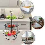 1 x RAW Customer Returns 3 Tier Metal Fruit Basket, Vegetable Etagere Fruit Bowl for Fruit Cake Candy - RRP €21.67