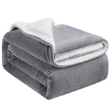 1 x RAW Customer Returns Hansleep Cuddly Blanket Fluffy 150x200, Thick Warm Sofa Blanket Cozy for Autumn and Winter, Large Sherpa Blanket Couch Blanket Throw Two-Sided Fleece Blanket - RRP €24.19