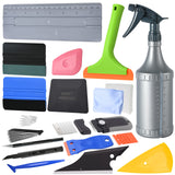 1 x RAW Customer Returns FOSHIO Car Window Film Installation Tool Kit, Spray Bottle and Cleaning Cloth Car Vinyl Wrap, Scraper, Felt Squeegee, Cutter - RRP €25.1