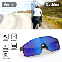 1 x RAW Customer Returns FEISEDY Sports Sunglasses Men Women Cycling Glasses Mirrored Sports Glasses for MTB Road Bike Cycling Biking Running Enduro with UV400 Protection B2388 - RRP €21.99