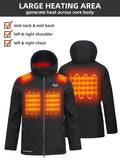 1 x RAW Customer Returns Men s heated jacket, waterproof, windproof, warm heated jackets with QC 3.0 14400 mah battery, 3 levels temperature heating jacket, outdoor soft shell jackets for fishing, riding, motorcycle - RRP €121.0