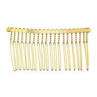 1 x Brand New VOCOSTE 2 Pieces Anti Slip Hair Side Combs Accessories Metal Gold Tone 3  - RRP €18.0