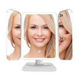 1 x RAW Customer Returns Seren makeup mirror with LED lighting, foldable 1X 2X 3X cosmetic mirror with USB C cable, 3 light colors make-up mirror - RRP €39.0