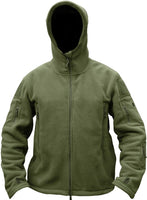 1 x RAW Customer Returns TACVASEN Men s Fleece Jacket Military Outdoor Windproof Jacket with Hood - Size XXL, green - RRP €58.46