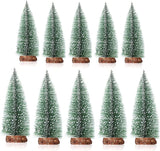 4 x Brand New MSPEBEC 10 pieces mini Christmas tree, Christmas tree, artificial Christmas tree, artificial mini Christmas tree with snow effect for Christmas decoration, DIY decoration, desktop decoration - RRP €51.92