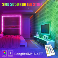 1 x RAW Customer Returns BAOMING RGB LED strip 5m, LED strip with remote control, self-adhesive light strip - RRP €15.9