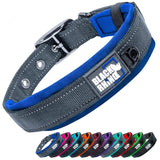 100 x Brand New Black Rhino Ultra Soft Neoprene Padded Dog Collar for All Breeds, Comfortable, Durable, Adjustable, Reflective, Waterproof M, Sport Blue Black , Anti-Flea for Dogs - RRP €3646.0