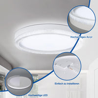 12 x Brand New DIHUA LIGHTING LED Ceiling Light 23cm Round 36W 6500K 3240LM Cold White for IP44 Bathroom Kitchen Bedroom Living Room Corridor Office Cellar - RRP €275.88