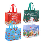 1 x RAW Customer Returns 4 Pack Reusable Christmas Shopping Bags, Large Tote Bag with Handle, Gift Bag, Shopping Bag for Holiday Christmas Event Party - RRP €60.0