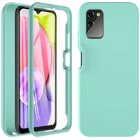 8 x Brand New Hensinple Case Compatible with Samsung A03s, Shockproof 360 Full Body Silicone Bumper Full Body Protection Case Cover for Samsung A03s - Mint Green - RRP €127.84