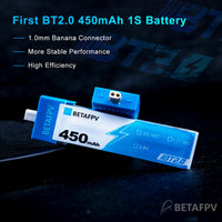 1 x RAW Customer Returns BETAFPV 4pcs BT2.0 450mAh 1S Lipo Battery 3.8V 30C 60C 1.71WH 1S Battery with BT2.0 Connector Compatible for 1S FPV RC Whoop Drone like Cetus Pro Meteor75 HX115 ELRS Emax Tinyhawk Drones - RRP €31.25