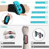 1 x RAW Customer Returns inRobert Wristband for Nintendo Switch Joy-con Controller, Compatible with Just Dance 2024 2023 2022 2021 2020 2019, 2-Piece Adjustable Sticky Wristband, Fits Adults Red and Blue  - RRP €17.23