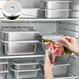 1 x RAW Customer Returns YIOUMLY Food Container, Food Storage Container, Stainless Steel Food Container with Lid, Suitable for Ovens, Dishwashers and Freezers 5.1L, Set of 6  - RRP €26.99