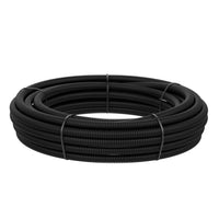 1 x RAW Customer Returns AUPROTEC corrugated pipe slotted 2 to 50m empty pipe slotted corrugated pipe UV resistant cable protection hose cable hose black - inner diameter 29 mm, length 5 m - RRP €34.74