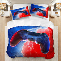 1 x RAW Customer Returns HOTRCR Boys Games Bedding Set Kids Watercolor Gamepad Printed Duvet Cover Set Children Video Game Gamepad Bedding Set Gamer Controller Bed Linen bedclothes 135 200cm DCF22A - RRP €37.3