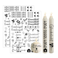 47 x Brand New Bolosa 2 pieces candle tattoo home A4, home sweet home water slide film candles candle foil, candle tattoos for candle cup DIY gift, candle decorating, candle sayings, candle sets 30x20cm A  - RRP €283.88