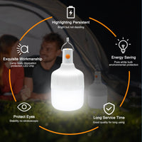 1 x RAW Customer Returns Ledeak Pack of 2 LED camping lamps, USB rechargeable camping lantern, super bright tent lamp, battery operated camping light, portable outdoor lantern for camping, fishing, hiking, power outage emergency - RRP €17.14