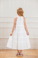 1 x RAW Customer Returns GRACE KARIN Girls Dress 146 Children s White Summer Festive Princess School Enrollment Dresses 152 Communion Dress Cotton Round Neck - RRP €30.99