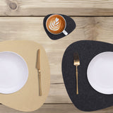 4 x Brand New Chitomars Felt Placemat, Set of 6 Placemats and Coasters Double-Sided PlacematWashable Placemats and Coasters Non-Slip Placemats Heat Resistant Placemats - RRP €76.8