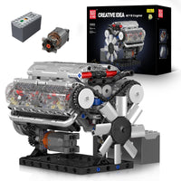 1 x RAW Customer Returns Mould King 10088 Technic V-8 Engine Building Blocks Model, 535 Parts Engine Model Kit Building Block Set as Toy Gift Collectibles - RRP €46.99