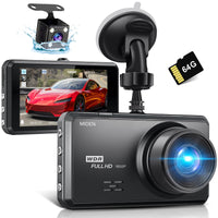 1 x RAW Customer Returns Miden S7 2.5K Dual Dashcam, 64G SD Card, 1600P 1080P FHD Car Camera, 3.2 IPS Car Dash Cam with 336 Wide Angle, G-Sensor, Night Vision, WDR, Parking Monitor, Loop Recording - RRP €159.99