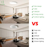 1 x RAW Customer Returns OTREN LED ceiling light flat 36W, 4000K neutral white round bathroom lamp, 3240LM ceiling light panel for bathroom bedroom hallway kitchen living room balcony, 30CM, IP44 - RRP €25.99