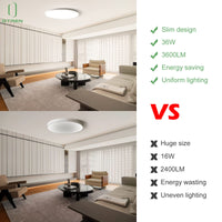 1 x RAW Customer Returns OTREN LED ceiling light flat 36W, 4000K neutral white round bathroom lamp, 3240LM ceiling light panel for bathroom, bedroom, hallway, kitchen, living room, balcony, 30CM, IP44 - RRP €25.56