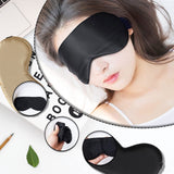 1 x Brand New Silk Sleep Eye Cover, 2 Pieces Artificial Silk Eye Mask for Men Women with Adjustable Elastic for Sleeping and Travel Black, Gold  - RRP €22.8