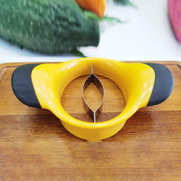 7 x Brand New Mango Corer Yellow Mango Divider 2 Fruit Cutting Tools, Mango Cutting Tools, Quick Peeling, Coring and Splitting in Just a Few Seconds, Practical Kitchen Tool, with Soft Handle Yellow  - RRP €140.0