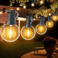 1 x RAW Customer Returns SUWIN LED fairy lights outdoor power, 18 meters outdoor fairy lights bulbs warm white, garden garland lights outside with waterproof 30 1 LED G40 bulbs outside for party camping - RRP €31.25