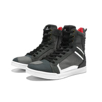 1 x RAW Customer Returns Men s Leather Motorcycle Boots Motocross Protective Motorcycle Shoes Road Street Motorcycle Casual Breathable Sneakers Non-Slip Sole - RRP €99.99