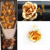 1 x RAW Customer Returns TYXSHIYE 24K Gold Plated Rose Golden, 24K Golden Rose Handmade Preserved Rose, Gold Leaf Rose with Gift Box for Birthday Gift Girlfriend Mother s Day Wedding Anniversary Artificial - RRP €12.99