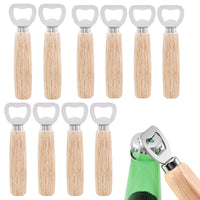 2 x Brand New Cisolen Pack of 10 Bottle Opener Bottle Opener Wood Cap Opener Portable Wooden Handle Bottle Opener Beer Opener for Wedding Party Bar Home Gift for Men - RRP €40.8