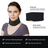 1 x RAW Customer Returns Universal Soft Foam Cervical Collar, Adjustable Neck Support for Sleeping, Relieve Neck Pain and Spine Pressure, Post Stroke Neck Collar - RRP €25.2