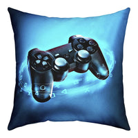 1 x Brand New Homewish Gaming Pillowcase 50 x 50 Game Pillowcase for Kids Boys Girls Video Game Gamer Pillowcase Teenager Gamepad Decorative Accent Pillowcase for Home Blue Black - RRP €20.4