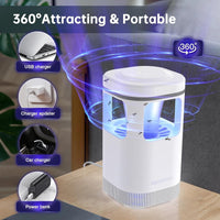 1 x RAW Customer Returns Electric Fly Trap, Insect Killer Electric Mosquito Trap Portable UV Fly Trap Mosquito Repellent Mute USB Mosquito Lamp Mosquito Repellent Insect Trap for Home Outdoor Camping Garden - RRP €26.0