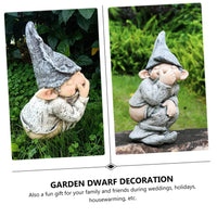 2 x RAW Customer Returns Yardenfun 1pc Garden Gnome Ornament Resin Gnome Ornament Resin Gnome Statue Statues Of Lawn Gnomes Garden Gnome Decoration Dwarf Figurine Dwarf GNOME Decor Collectible Figures Of Gnomes Mini Cradle - RRP €40.8