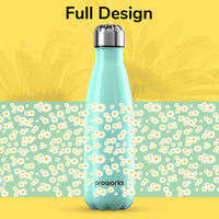 1 x RAW Customer Returns Proworks Stainless Steel Drinking Bottle 24 hours cold and 12 hours hot - Vacuum water bottle - Insulated bottle for sports, running, cycling, yoga and camping - 500ml - Green - Daisy Dreams - RRP €20.45