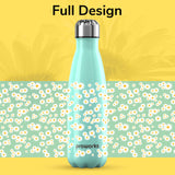 1 x RAW Customer Returns Proworks Stainless Steel Drinking Bottle 24 hours cold and 12 hours hot - Vacuum water bottle - Insulated bottle for sports, running, cycling, yoga and camping - 500ml - Green - Daisy Dreams - RRP €20.45