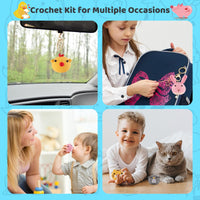 9 x Brand New Yofuly Crochet Kit for Beginners, 8 PCS Crochet Animal Set for Adults and Kids, Crochet Kit for Beginners as Gifts, Learn Crochet Kits with Step-by-Step Video Instructions - RRP €242.91