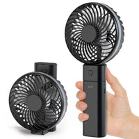 1 x RAW Customer Returns gabless USB fan, hand fan with battery 5200mah, USB table fan 20 hours working time, mini fan 5 levels strong wind, small fan quiet for office bedroom - RRP €18.85