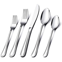 1 x RAW Customer Returns Cutlery set for 12 people, 60 pieces. Cutlery set made of stainless steel consisting of knife, fork, spoon. High-quality cutlery made of polished stainless steel, shiny, dishwasher-safe silver ... - RRP €27.22