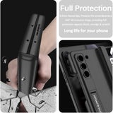 1 x RAW Customer Returns Miimall Case Compatible with Samsung Galaxy Z Fold 5 Case, Robust PC Case with Screen Protector Stand Anti Drop Fold 5 Cell Phone Case Hinge Protection Case for Samsung Z Fold 5 Case - Black - RRP €27.56