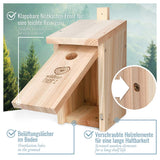 1 x RAW Customer Returns wild animal heart Natural nesting box for blue tits and small species of tits made of solid wood - screwed, untreated, weatherproof, bird house for tits, nesting aid with 28 mm entry hole - RRP €30.24