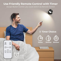 50 x Brand New Indoor wall light, LED battery wall light without power connection, touch remote control, dimmable and timer, wall light for living room, bedroom, galley black  - RRP €1099.5